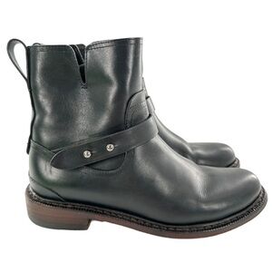 Rag & Bone Ashford ankle bootie size 6.5 black calfskin leather moto boots